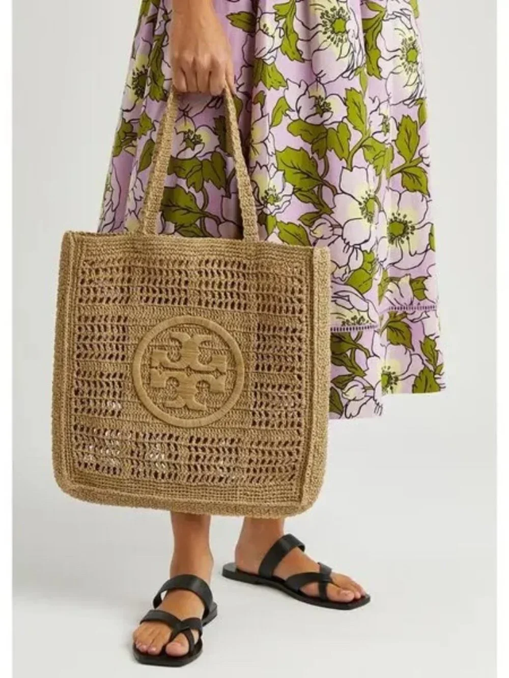 GUC Tory Burch Hand-Crocheted Tote in Green